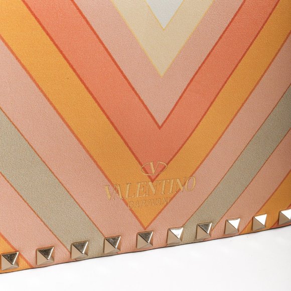 Valentino Garavani Vitello Native Couture 1975 Medium Rockstud Multicolour Flap - Picture 9 of 13